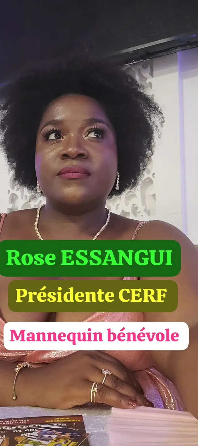 Rose Essangui, présidente du CERF et mannequin bénévole.